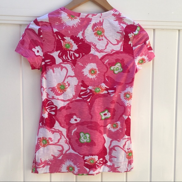 Lilly Pulitzer Pink Floral Tee - Picture 2 of 3